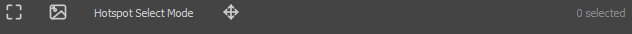 HotspotUV map toolbar — Zoom Extents, Background, Hotspot Select Mode, Edit